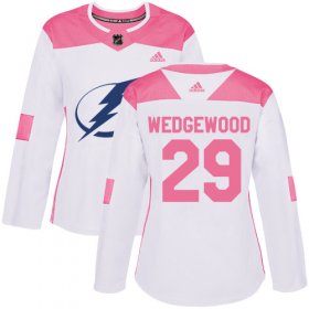 Cheap Adidas Lightning #29 Scott Wedgewood White/Pink Authentic Fashion Women\'s Stitched NHL Jersey