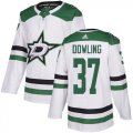 Cheap Adidas Stars #37 Justin Dowling White Road Authentic Youth Stitched NHL Jersey