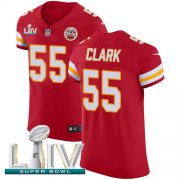 Wholesale Cheap Nike Chiefs #55 Frank Clark Red Super Bowl LIV 2020 Team Color Men's Stitched NFL Vapor Untouchable Elite Jersey