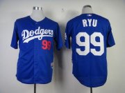 Wholesale Cheap Dodgers #99 Hyun-Jin Ryu Light Blue Cool Base Stitched MLB Jersey