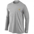 Wholesale Cheap Nike Minnesota Vikings Sideline Legend Authentic Logo Long Sleeve T-Shirt Grey