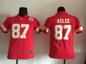 Wholesale Cheap Nike Chiefs #87 Travis Kelce Red Team Color Youth Stitched NFL Elite Jersey