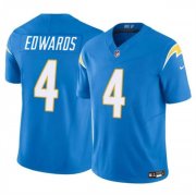 Cheap Men's Los Angeles Chargers #4 Gus Edwards Light Blue 2024 F.U.S.E. Vapor Limited Football Stitched Jersey