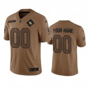 Wholesale Cheap Men's Arizona Cardinals Active Player Custom 2023 Brown Salute To Service Limited Stitched Jersey