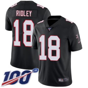 Wholesale Cheap Nike Falcons #18 Calvin Ridley Black Alternate Men\'s Stitched NFL 100th Season Vapor Limited Jersey