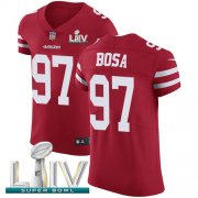 Wholesale Cheap Nike 49ers #97 Nick Bosa Red Super Bowl LIV 2020 Team Color Men's Stitched NFL Vapor Untouchable Elite Jersey