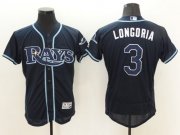 Wholesale Cheap Rays #3 Evan Longoria Dark Blue Flexbase Authentic Collection Stitched MLB Jersey