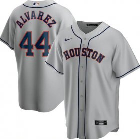 Wholesale Cheap Men\'s Houston Astros Grey #44 Yordan Alvarez Cool Base Stitched MLB Jersey