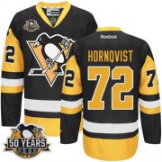 Wholesale Cheap Penguins #72 Patric Hornqvist Black Alternate 50th Anniversary Stitched NHL Jersey