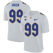 Wholesale Cheap Pittsburgh Panthers 99 Hugh Green White 150th Anniversary Patch Nike College Football Jersey