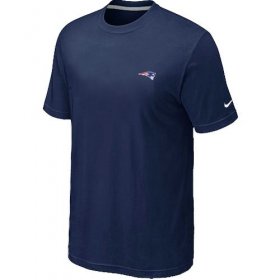 Wholesale Cheap Nike New England Patriots Chest Embroidered Logo T-Shirt Blue