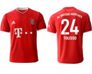Wholesale Cheap Men 2020-2021 club Bayern Munchen home aaa version 24 red Soccer Jerseys