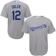 Wholesale Cheap Royals #12 Jorge Soler Grey Cool Base Stitched Youth MLB Jersey