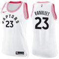 Wholesale Cheap Nike Toronto Raptors #23 Fred VanVleet White Pink Women's NBA Swingman Fashion Jersey