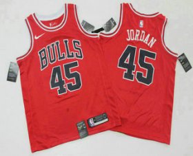 Wholesale Cheap Men\'s Chicago Bulls #45 Michael Jordan Red 2019 Nike Swingman Printed NBA Jersey