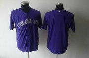Wholesale Cheap Rockies Blank Purple Cool Base Stitched MLB Jersey