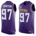 Wholesale Cheap Nike Vikings #97 Everson Griffen Purple Team Color Men's Stitched NFL Limited Tank Top Jersey