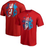 Wholesale Cheap Philadelphia Phillies #27 Aaron Nola Majestic 2019 Spring Training Name & Number T-Shirt Red