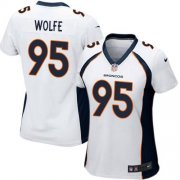 Wholesale Cheap Nike Broncos #95 Derek Wolfe White Women's Stitched NFL New Elite Jersey