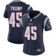 Wholesale Cheap Nike Patriots #45 Donald Trump Navy Blue Team Color Women's Stitched NFL Vapor Untouchable Limited Jersey