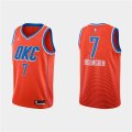 Wholesale Cheap Men's Oklahoma City Thunder #7 Chet Holmgren Orange Stitched Basketball Jersey