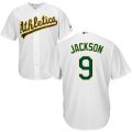 Wholesale Cheap Athletics #9 Reggie Jackson White Cool Base Stitched Youth MLB Jersey