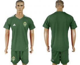 Wholesale Cheap Sweden Blank Green Goalkeeper Soccer Country Jersey