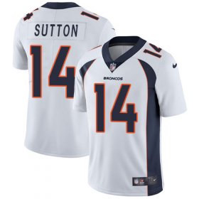 Wholesale Cheap Nike Broncos #14 Courtland Sutton White Men\'s Stitched NFL Vapor Untouchable Limited Jersey