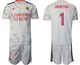 Wholesale Cheap Men 2021-2022 Club Real Madrid home white 1 Adidas Soccer Jerseys