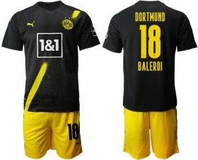 Wholesale Cheap Men 2020-2021 club Dortmund away 18 black Soccer Jerseys