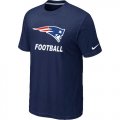 Wholesale Cheap Men's New England Patriots Football Authentic Nike T-Shirt Blue