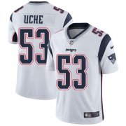 Wholesale Cheap Nike Patriots #53 Josh Uche White Men's Stitched NFL Vapor Untouchable Limited Jersey