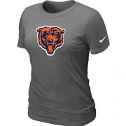 Wholesale Cheap Women's Chicago Bears Team Logo T-Shirt Dark Grey