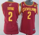 Wholesale Cheap Women's Cleveland Cavaliers #2 Kyrie Irving Red 2016 The NBA Finals Patch Jersey