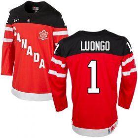 Wholesale Cheap Olympic CA. #1 Roberto Luongo Red 100th Anniversary Stitched NHL Jersey