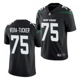 Cheap Men\'s New York Jets #75 Alijah Vera-Tucker Black Vapor Untouchable Limited Stitched Jersey