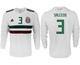 Wholesale Cheap Mexico #3 Salcedo Away Long Sleeves Soccer Country Jersey