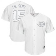 Wholesale Cheap Reds #15 Nick Senzel White "Lil Senz" Players Weekend Cool Base Stitched MLB Jersey