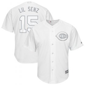 Wholesale Cheap Reds #15 Nick Senzel White \"Lil Senz\" Players Weekend Cool Base Stitched MLB Jersey
