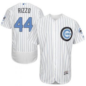 Wholesale Cheap Cubs #44 Anthony Rizzo White(Blue Strip) Flexbase Authentic Collection Father\'s Day Stitched MLB Jersey