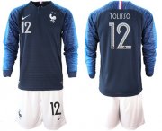 Wholesale Cheap France #12 Tolisso Home Long Sleeves Soccer Country Jersey