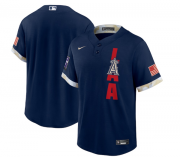 Wholesale Cheap Men's Los Angeles Angels Blank 2021 Navy All-Star Cool Base Stitched MLB Jersey