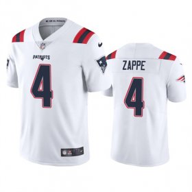 Wholesale Cheap Men\'s New England Patriots #4 Bailey Zappe White Vapor Untouchable Limited Stitched Jersey