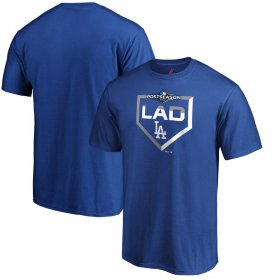 Wholesale Cheap Los Angeles Dodgers Majestic 2019 Postseason Dugout Authentic T-Shirt Royal