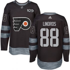 Wholesale Cheap Adidas Flyers #88 Eric Lindros Black 1917-2017 100th Anniversary Stitched NHL Jersey