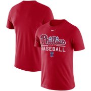 Wholesale Cheap Philadelphia Phillies Nike Practice Performance T-Shirt Red