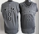 Wholesale Cheap Brooklyn Nets #8 Deron Williams Gray Static Fashion Jersey