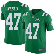Wholesale Cheap Nike Jets #47 Trevon Wesco Green Men's Stitched NFL Limited Rush Jersey