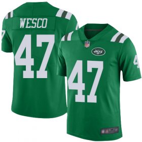 Wholesale Cheap Nike Jets #47 Trevon Wesco Green Men\'s Stitched NFL Limited Rush Jersey