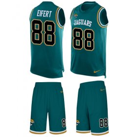 Wholesale Cheap Nike Jaguars #88 Tyler Eifert Teal Green Alternate Men\'s Stitched NFL Limited Tank Top Suit Jersey